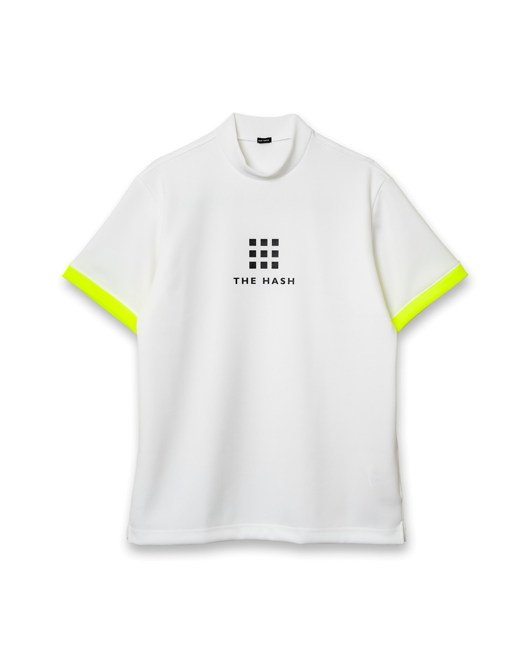 MEN’S MOCKNECK Tee WHT&LIME