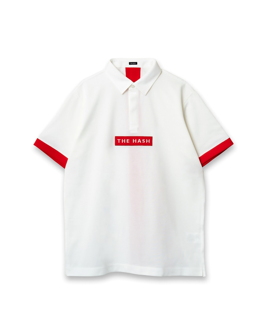 MEN’S HASH POLO WHT&RED
